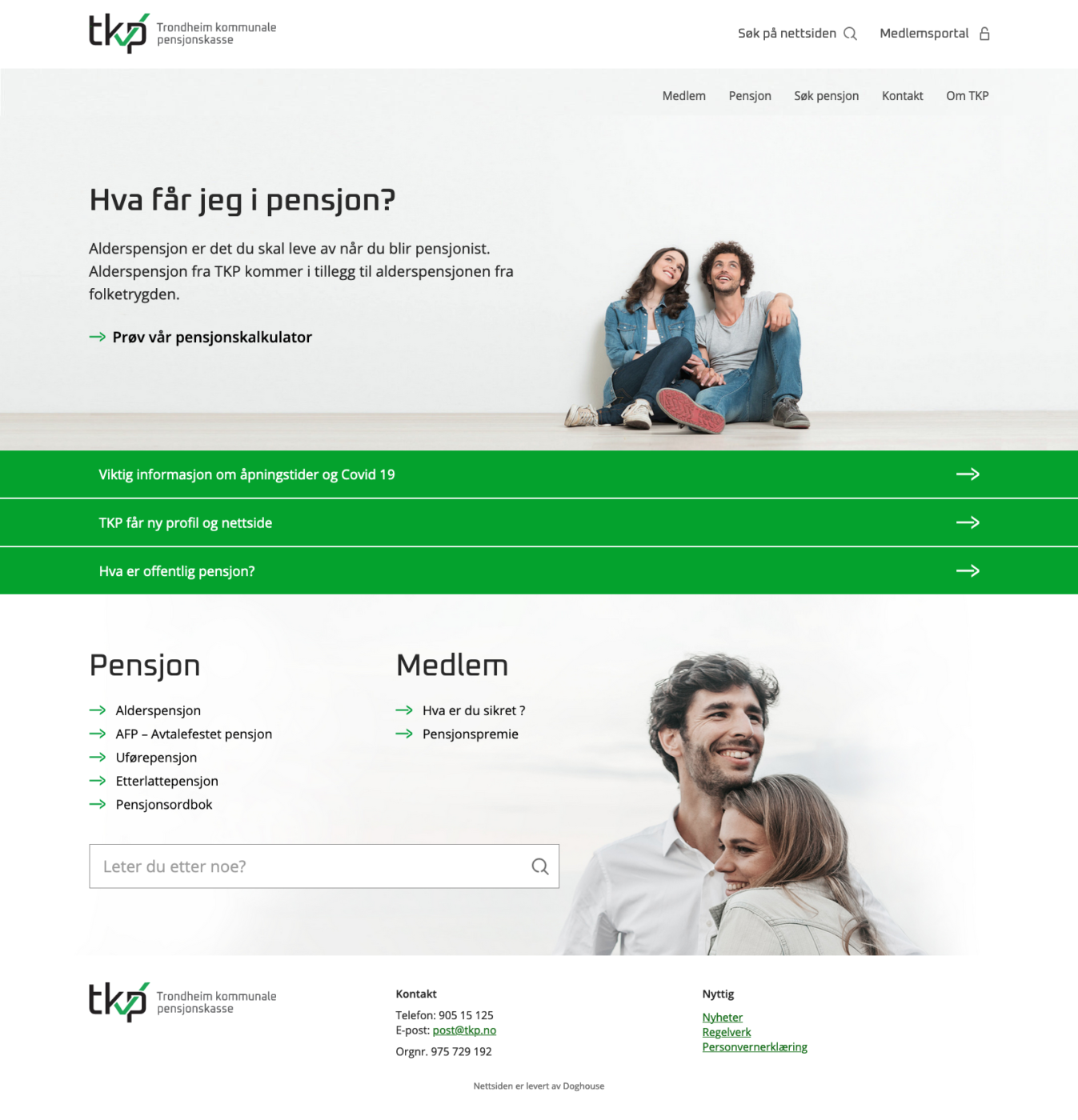 Nettside for Trondheim kommunale pensjonskasse