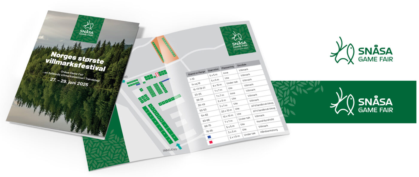 Collage av Snåsa Game Fair flyer.